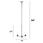Lalia Home 3-Light 15" Classic Clear Glass and Metal Hanging LED Pendant Chandelier, Chrome (LHP-3012-CH)~#|#~02674383-08CA-4349-BCA81D8EBB8DD2CC_sc7