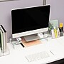 Mind Reader Contemporary Monitor Stand and Laptop Riser, Clear (GLASS-CLR)~#|#~026D27E8-8D67-4F82-90E6F228C1DD811A_sc7