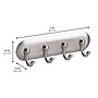 iDESIGN Wall Rack, Brushed Nickel, ABS, 2/Pack (28038M2)~#|#~026D8C4F-1411-4896-AEF75DEDA341C6F1_sc7