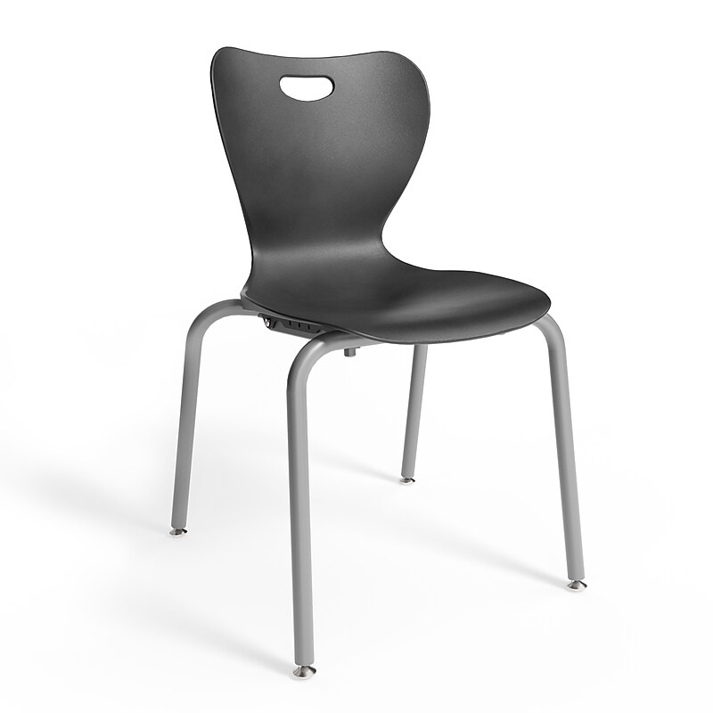 Staples Polypropylene 18" Student Chair, Black, 4/Box (ST63540) image 1