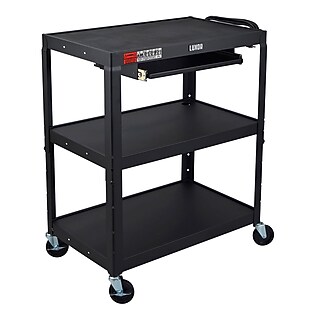 Luxor TUFFY 3-Shelf Multi-Purpose Utility Cart with Electric Power