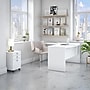 Bush Business Furniture Echo 60"W L Shaped Bow Front Desk with Mobile File Cabinet, Pure White (ECH007PW)~#|#~0274E3A0-E69B-4C99-BA9951C3C29328B0_sc7