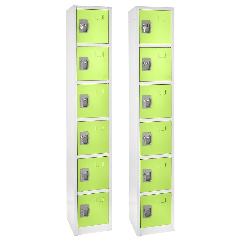 AdirOffice 72'' 6-Tier Green Storage Locker, 2/Pack (629-206-GRN-2PK) image 1