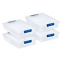 Iris 5.5 Quart Clip Box with Lid, Plastic, Clear, 4/Pack (500290)~#|#~027C2C28-8128-4073-AEF327C85D517AA9_sc7