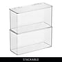 iDESIGN Medium Stackable Plastic Storage Bin, Clear (40225)~#|#~027F421D-14C0-4CF2-B583157D7877DC83_sc7