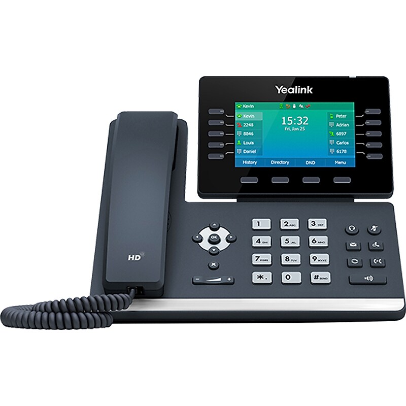 YeaLink SIP-T54W 10-Line Corded IP Telephone, Classic Gray (1301081) image 1