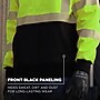Ergodyne GloWear 8317BK High Visibility Long Sleeve Black Bottom Hooded Sweatshirt, ANSI Type R, Class 3, Lime, Large (22974)~#|#~02872704-A61C-4DAB-9E34967554C10415_sc7