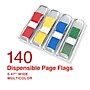 Staples Stickies Page Flags, 0.47" Wide, Assorted Colors, 140/Pack (14109)~#|#~0289F6F0-4B59-4029-8FF2D6BBBA88C6DF_sc7