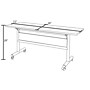 Regency Kobe 72" Flip Top Mobile Training Table with Modesty- Mahogany~#|#~028BBE4B-1933-4DDE-937E66FD3E1117E9_sc7
