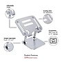 OTM Essentials Aluminum Adjustable Laptop Riser Stand, Gray (OB-A2A)~#|#~02939BE9-8D70-498B-8493944B4D1992B1_sc7