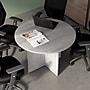 Bush Business Furniture 42W Round Conference Table with Wood Base, Platinum Gray (99TB42RPG)~#|#~029A089A-5584-434D-945081E11F32753D_sc7