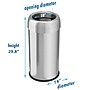 iTouchless Stainless Steel Open Top Trash Can, Silver, 16 gal. (OL16STR)~#|#~029BE377-43A1-4AD0-ABF8A66F3F5DAA89_sc7