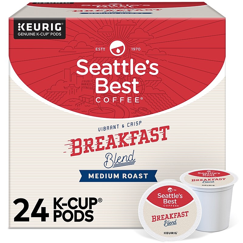 Seattle's Best Coffee Breakfast Blend Keurig® K-Cup® Pods, Medium Roast, 24/Box (SBK30188) image 1