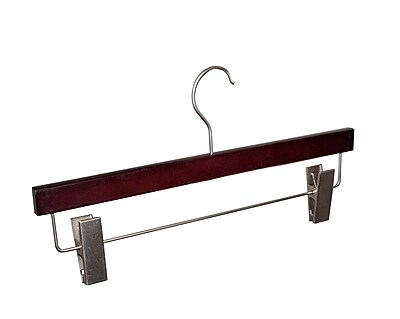 Nahanco 14" Wood Skirt/Slack Hanger With Clips