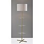 Adesso Imogen 67"H Antique Brass Floor Lamp with Linen Textured Fabric Shade (3189-21)~#|#~02A46F93-D724-488D-B5A07388F1F22A67_sc7