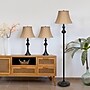 Lalia Home Homely 60"/26" Restoration Bronze Three-Piece Floor/Table Lamp Set with Bell Shades (LHS-1007-RZ)~#|#~02B1DFE2-0089-4ED6-A27B1D70EE90E25F_sc7