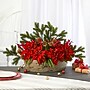 Nearly Natural Artificial Poinsettia, Succulent and Pine Arrangement in Decorative Vase, 25" (A1409)~#|#~02B6086F-0791-4790-8224E8A2D7E18D10_sc7