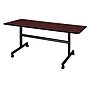Regency Kobe 60" x 30" Flip Top Mobile Training Table- Mahogany~#|#~02B7AB92-BFBF-4DFD-9F22599E3BC8C21A_sc7