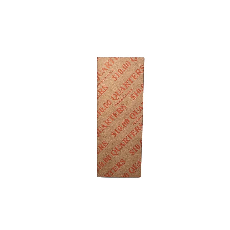CONTROLTEK Coin Wrapper, Kraft/Orange, 1000/Pack (CNP57025) image 1