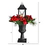 Nearly Natural 33" Holiday Christmas Berries & Poinsettia with Large Lantern and LED Candle Set in a Decorative Urn (A1864)~#|#~02C838E7-B697-4281-BCD2ECBC9A11EDE9_sc7