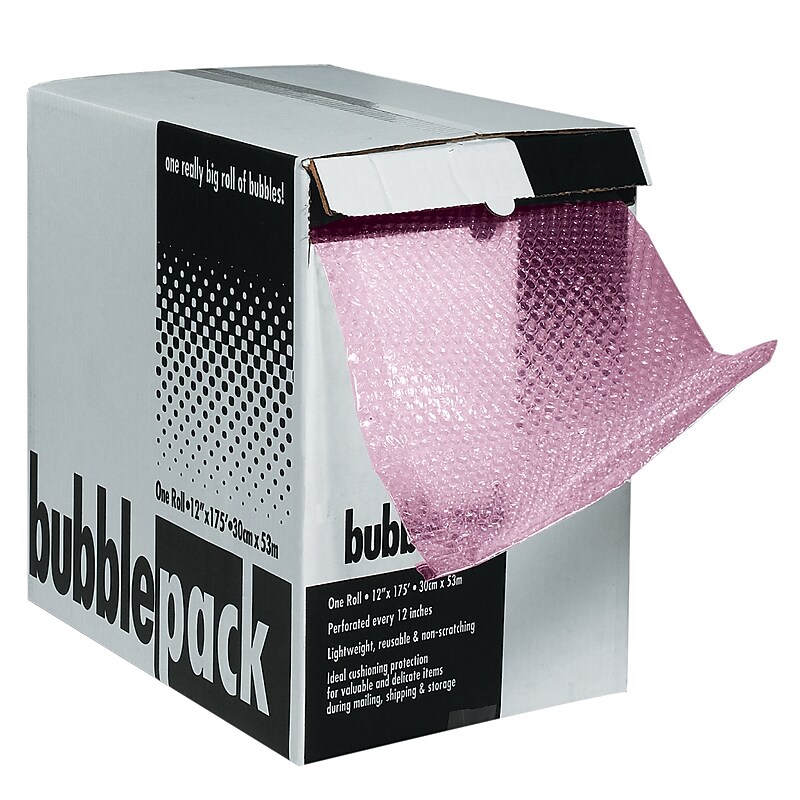 3/16" Antistatic Bubble Roll with Dispenser, 24" x 175' (BD31624AS) image 1