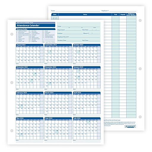 ComplyRight 20242025 Academic Attendance Calendar, 50/Pack (A43005015) Staples
