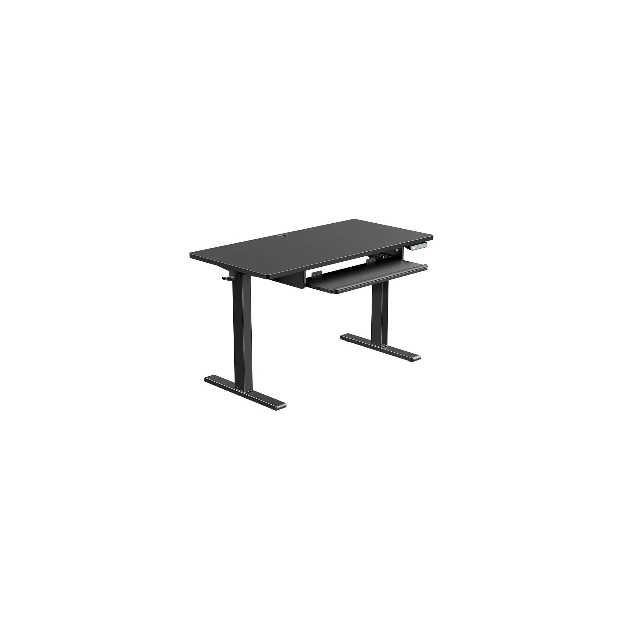 Huanuo 48″W Electric Rectangular Adjustable Standing Desk with Keyboard Tray, Black (HNESD71B) Simolary simolary.com