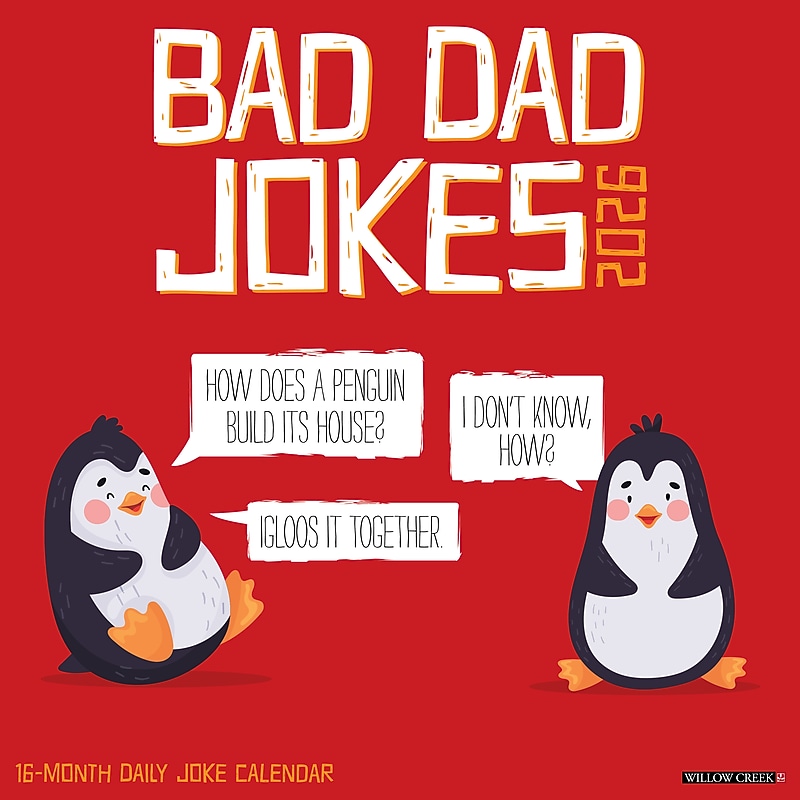 2026 Willow Creek Bad Dad Jokes 12" x 12" Monthly Wall Calendar (50033X) image 1