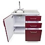 Viva Comfort 36.32'' H x 36" L Exam Room Medical Cabinet with Left Sink, 3-Drawers, Claret (902BASE36LSCL)~#|#~02D71488-3498-4635-B3D77CF7BF13B398_sc7