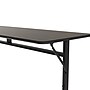 Correll Econoline 72"W x 24"D Adjustable Foldable Training Room Table, Laminate, With Wheels, Walnut (FTM2472TF01)~#|#~02D7E9AA-BF75-4872-9E2A09D1E451E126_sc7