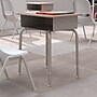 Flash Furniture Billie 24"W Student Desk with Open Front Metal Book Box, Walnut/Silver (FDDESKGYWAL)~#|#~02D8E282-DE03-465F-9F6C751A6F106EE9_sc7