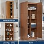 Sauder Select 71"H Storage Cabinet with 4 Shelves, Highland Oak (419188)~#|#~02E0BF03-4052-42AB-ADF247124C5D1ED8_sc7