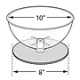 Azar 10" Countertop Display Bowl, Clear (720010)~#|#~02E3E333-94C7-42AD-8ADE2FA25CC4C7BE_sc7