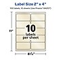 Avery Laser/Inkjet Rectangle Multipurpose Labels, 2" x 4", Ivory, 100 Labels/Pack (94207)~#|#~02E683A7-67F2-4240-B00503BEBA712182_sc7