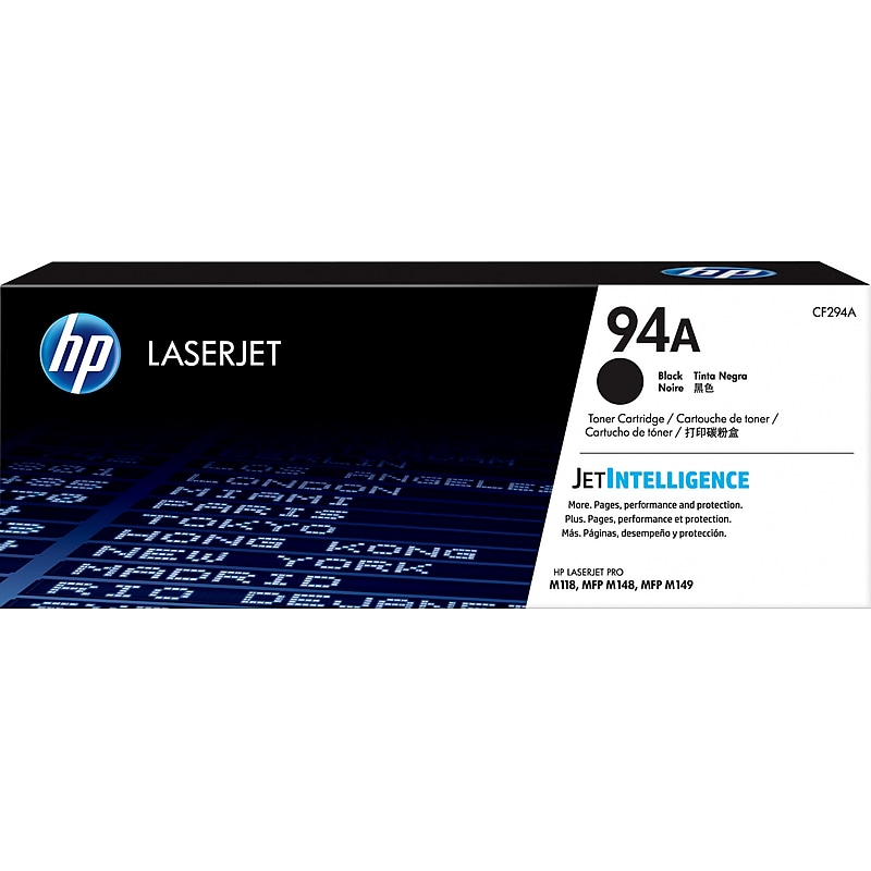 HP 94A Black Standard Yield Toner Cartridge, Prints Up to 1,200 Pages (CF294A) image 1