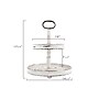 Storied Home Distressed Cream Wood 2-Tier Tray with Metal Handle (EC0125)~#|#~02EFB5A6-4E79-4C5E-B9C9FFCE21A38CAB_sc7