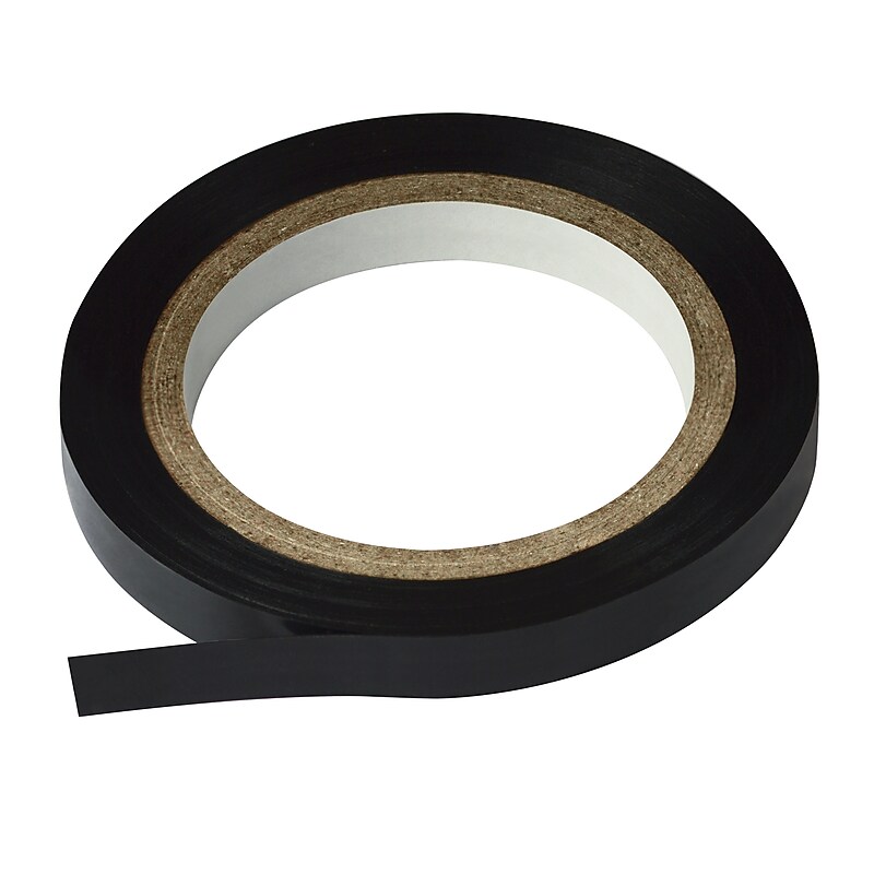 Cosco Artist Tape, 0.25" x 9 yds., Black Gloss, 3/Pack (098075) image 1