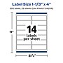 Avery Laser/Inkjet Rectangle Multipurpose Labels, 4"  x 1.3333", Glossy White, 350/Pack (94206)~#|#~02F601D6-288B-4E2E-87770263B9C10326_sc7
