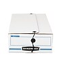 Bankers Box Liberty Corrugated File Box String and Button Box, Check Size, White/Blue (4662401)~#|#~02FE566C-97A6-4F95-BB31CCA7259D1E6A_sc7