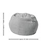 Flash Furniture Dillon Faux Sherpa Refillable Bean Bag Chair, Gray (DGBEANSMSHRPGY)~#|#~03018A15-D7D9-43B6-98D31EF5FBDB907C_sc7