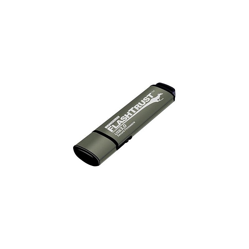 Kanguru FlashTrust 64GB USB 3.2 Flash Drive, Green/Black (WP-KFT3-64G) image 1