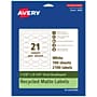 Avery EcoFriendly Laser/Inkjet Decorative Edge Multipurpose Labels, 1-1/8" x 2-1/4", White, 2100/Box (94061)~#|#~0301EAEB-4181-4CF8-ADBA5DB79AEC9635_sc7