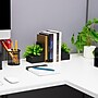 Mind Reader Contemporary Planter Bookends, 3.25"H, Black (PLANTEND2-BLK)~#|#~03058260-F127-448A-88A2154AAD71AC81_sc7