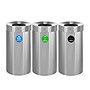 Alpine Industries Three-Stream Recycling Station, 81 Gallon, Stainless Steel (ALP475-27-R-T-CO)~#|#~03060735-1C6D-4E46-A468A5933FE49CFA_sc7