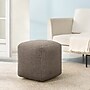 Anji Mountain Madison Ivory Mocha Bisque Fabric Square Pouf Ottoman (AMBPF104-1818)~#|#~03085B4C-B4FB-4D04-BC32DE76AD49FB5F_sc7