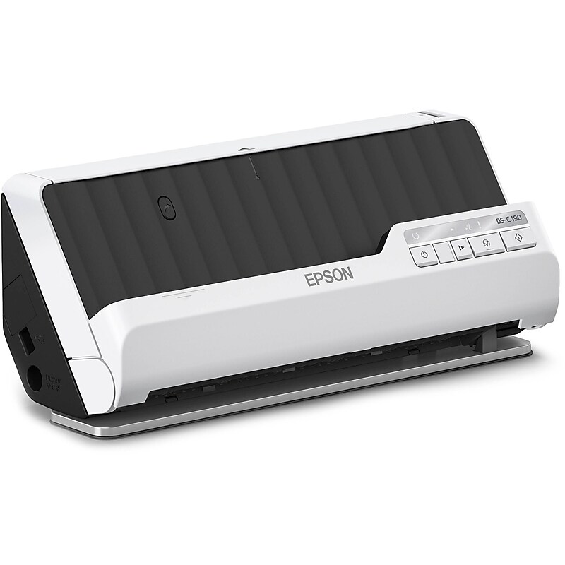 Epson DS-C490 Wireless Duplex Document Scanner, White/Black (B11B271201) image 1