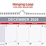 2026 Staples 15.5" x 22.75" Monthly Wall Calendar, White/Red/Gray (ST53925-26)~#|#~03163E51-41AC-40A6-8F20918FA3D84805_sc7