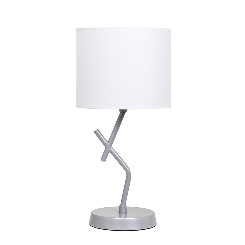 Simple Designs Abstract 17.13" LED Table Lamp, Silver (LT1172-SLV) image 1