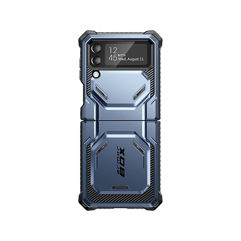 i-Blason Armorbox Metallic Blue Rugged Case for Samsung Galaxy Z Flip4 (Galaxy2022-ZFlip4-5G-Armorbox-Tilt) image 1