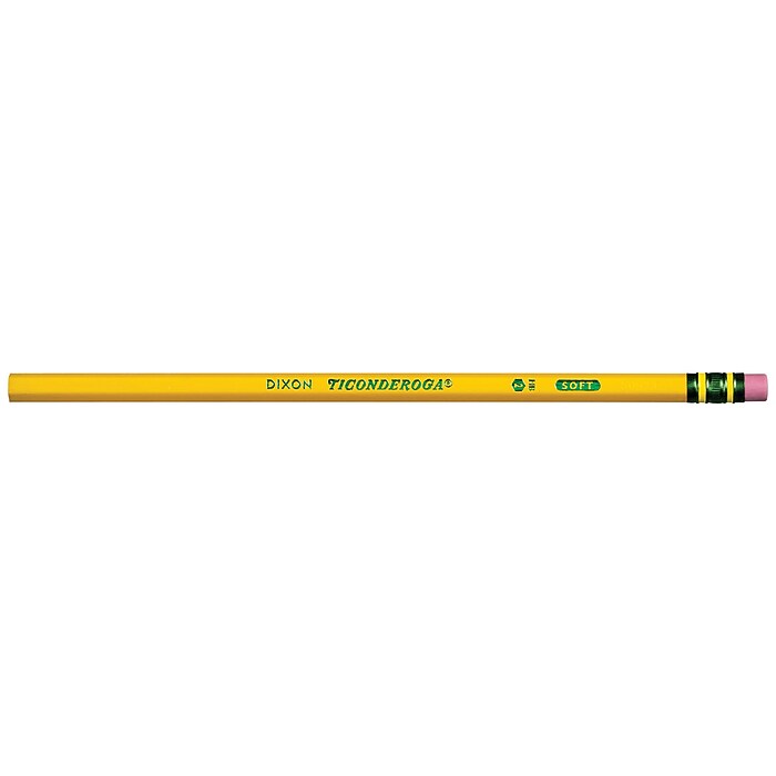 Ticonderoga The World's Best Pencil Wooden Pencil, 2.2mm, #2 Soft